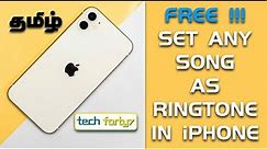 How to set a Ringtone any song on iPhone free in Tamil