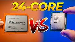 24-Core Battle: AMD Threadripper Pro 5965WX vs Intel i9 13900k | Which is better for creators?