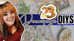 🤯 AMAZING Decoupage DIYS to try in 2024 ● Decoupage crafts