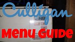 Culligan Water Softener Howto check and change settings