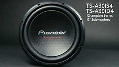 Pioneer 12 Inch Subwoofers TS-A301D4 / TS-A301S4 System Overview