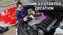 BMW X3 ENGINE STARTER LOCATION REPLACEMENT EXPLAINED. BMW E83 F25