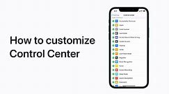 How to customize Control Center on iPhone, iPad, and iPod touch — Apple Support