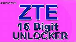How To Get ZTE 16 Digit Unlock Code