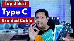 Best Type C Braided Cable | Fast Charging/Data Transfer | Live charging test | Rs.99 - 150 only👍👍