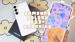 💛 samsung galaxy s23+ cream aesthetic unboxing | case decorating and cute theme setup