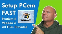 PCem Windows 98 Setup (Pentium II +Voodoo 3, all files provided)