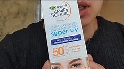 Garnier Ambre Solaire spf 50 anti dark spots sunscreen review. Anti aging and hyperpigmentation?