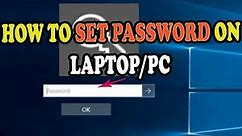 How to set password for laptop/pc in 2022