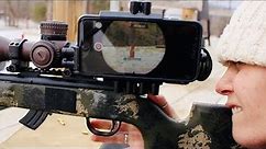 SIDE-SHOT cell phone mount for rifle optic/scope