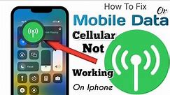 How To Fix Mobil Data Not Working on iPhone,Why my iphone (Cellular/Mobile),stuck Searchng