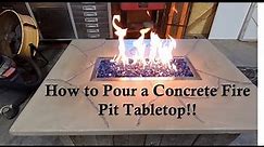How To Pour A Concrete Fire Pit Tabletop / Step by Step