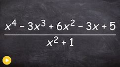 How to find the quotient between two polynomials