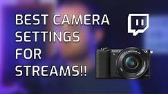 BEST Sony Camera STREAM SETUP & SETTINGS | A5100, A6000, A6400, A6500, A6600