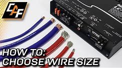 What WIRE GAUGE SIZE for amplifier install? How to calculate!