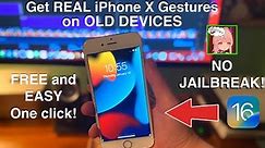 Get REAL iPhone X Gestures for FREE on ANY iPHONE iOS 16 [NO JAILBREAK LittleCow Method]