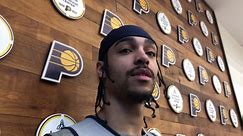 Andrew Nembhard discusses the Pacers' preparation for their playoff series with the Bucks