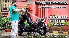 SUPERCLEAN Your Scooter At Home| Full Details & Washing Steps For Shine Restoration|Btali washer|DIO