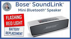 BOSE SoundLink Mini with FLASHING RED LIGHT (NOT charging) | How To Replace Battery | Can I FIX It?