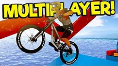 OB & I Attempted The Hardest Wipe Out Bike Course! - Descenders Multiplayer