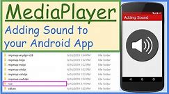 Adding Sound/Music to Your Android App