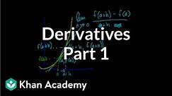 Calculus: Derivatives 1 | Taking derivatives | Differential Calculus | Khan Academy