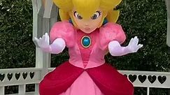 Princess Peach Mascot Talking at Universal Studios Japan Super Nintendo World Communicative ピーチ姫