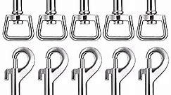 Swivel Snap Hooks, Lucky Goddness 20pcs Metal Heavy Duty Square Eye Clasp Buckle Trigger Clip Multipurpose- Best for Spring Pet Buckle, Key Chain for Linking Dog Leash Collar, Handmade Crafts Project