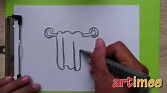 How to Draw Towel ( Step by Step )