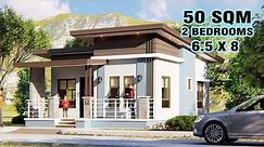 Small House Design (50SQM) 2 bedrooms
