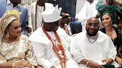 Watch How Davido Introduces His Wife Chioma To Ooni Of Ife At Taiwo Afolabi's Daughter Wedding
