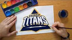 How to draw the GUJARAT TITANS logo - IPL
