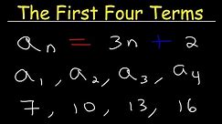 Writing The First Four Terms of a Sequence