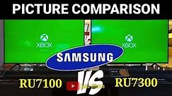 RU7300 vs RU7100 Picture Comparison UHD TV Samsung