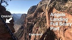 Zion Angels Landing FULL SCARY PART (CHAINS!) w/ commentary