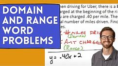 Domain and Range Word Problems