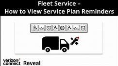 Fleet Service - How to View Service Plan Reminders