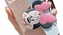 Ayvision for iPhone 13 Pro Max Case,Soft TPU Mickey Minnie Mouse Cute Cartoon Protective Phone Case Cover for iPhone 13 Pro Max 6.7 inch with Rope Minnie Mouse Women Girls Kids Phone Case Pink