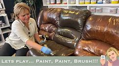 Restore your Leather Couch, with All In One Paint