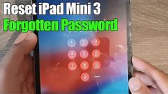 iPad Mini 3: How to Reset Forgotten Password