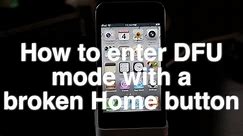 Jailbreak iPhone with broken Home button (DFU mode)