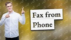 How do I send a fax from my Samsung phone?