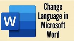 How to Change Language in Microsoft Word