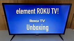 Roku TV 32" 720P HD - Element - Unboxing