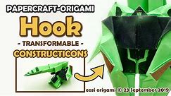 How to make a Papercraft, Origami Hook(requires 1 straight cut)