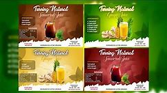 How To Design FRUIT JUICE LABEL Step by Step | Photoshop Tutorial