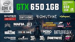 GTX 650 1GB Test in 20 Games in 2021