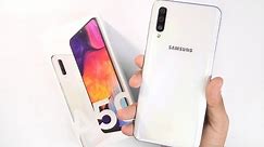 Samsung Galaxy A50 Unboxing & Hands on Review - White Color | Camera Samples 🔥