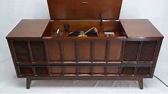 Mid Century Modern Zenith Stereo Record Player Console Bluetooth 8 Track