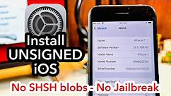 How to update iPhone to unsigned iOS versions without SHSH Blobs!